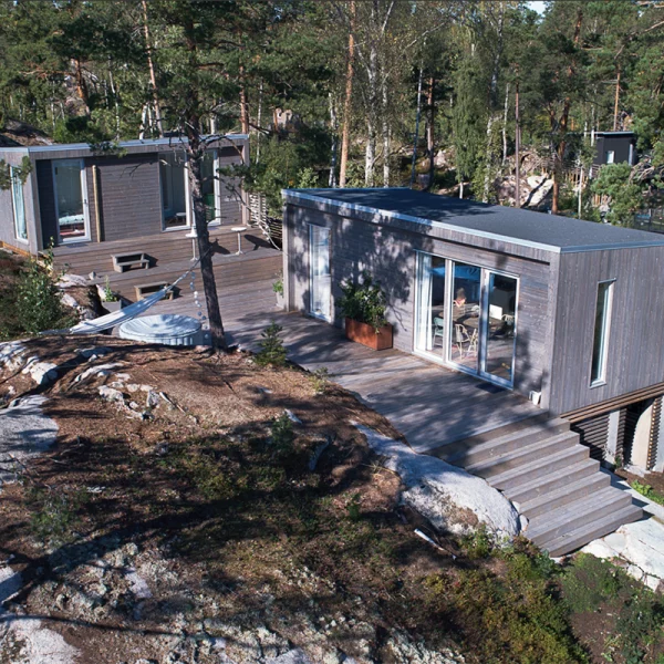Nyckelfärdiga attefallshus på ett landställe - Projekt från Enkelrum