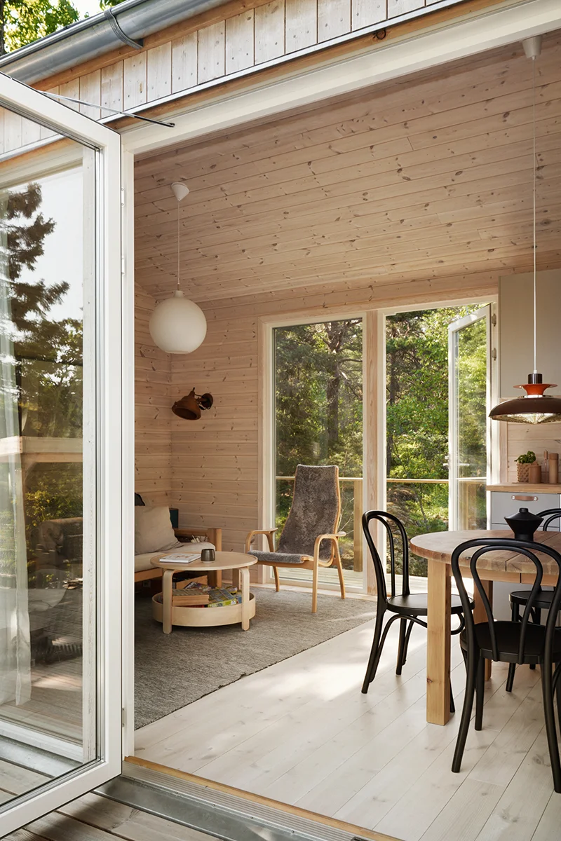 Hytte 50 m2 vindu i stue