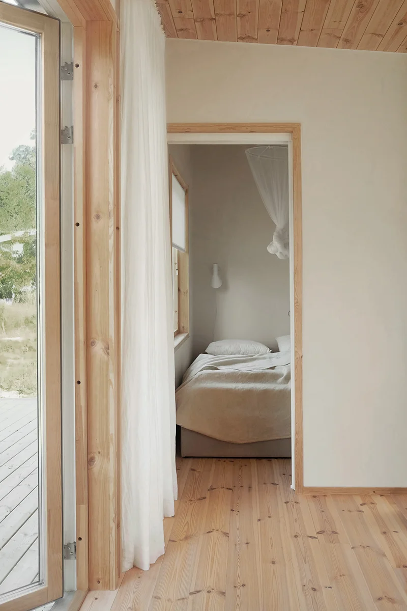 Compact home 38 sqm view into bedroom