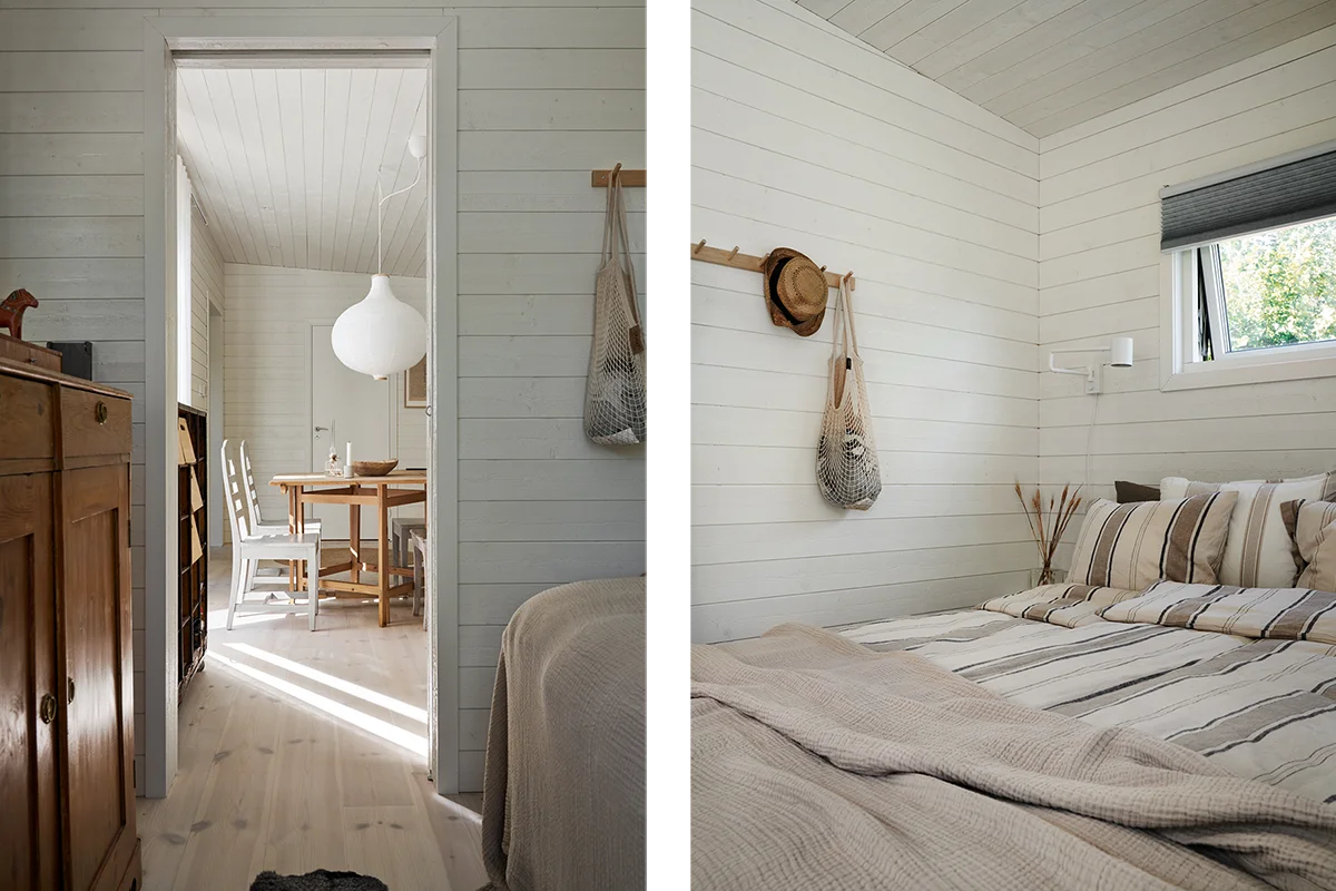 Kollasje med stue og soverom