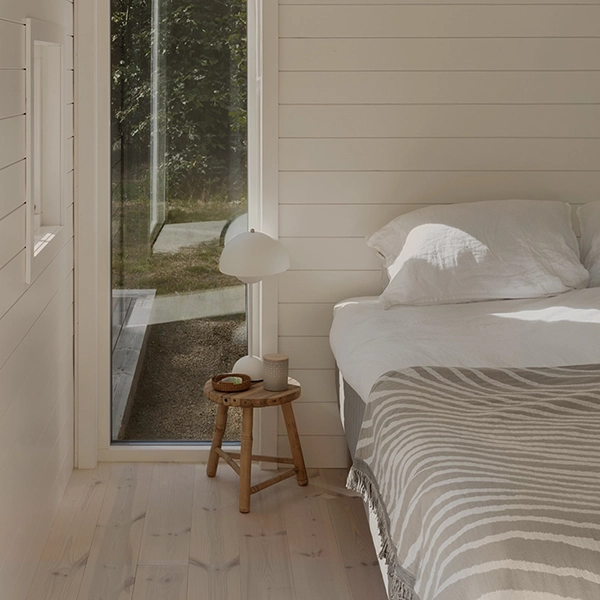 House 30 sqm, interior in bedroom